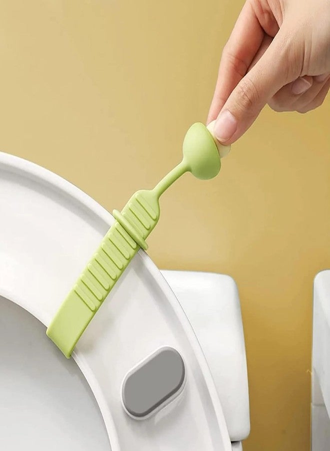 Newvent® 2Pcs Foldable Toilet Seat Lifter Lid | Bathroom Accessories Adjustable Silicone Toilet Lifter - Image 3